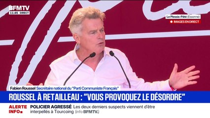 "La chute du gouvernement Bayrou ne règle rien des problèmes de la France", déclare Fabien Roussel (PCF) à la Fête de l'Humanité