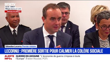 Santé: "Il ne faut pas trop se parler à nous-même", déclare Sébastien Lecornu lors de son premier déplacement à Mâcon