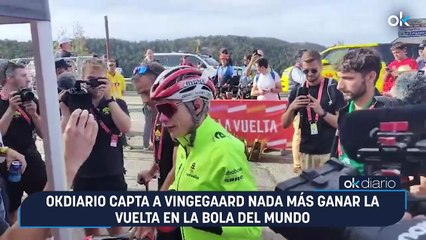OKDIARIO capta a Vingegaard nada más ganar la Vuelta en la Bola del Mundo