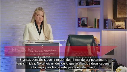 La viuda del comentarista Charlie Kirk advierte del "fuego" que han prendido los "malvados"