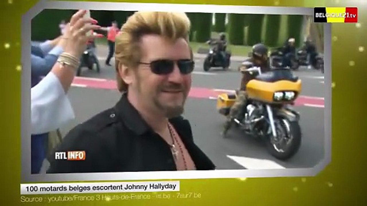 Johnny Hallyday – 13 juin 2017 | 100 motards belges escortent Johnny pour le concert des Vieilles Canailles (Actu France-Belgique)
