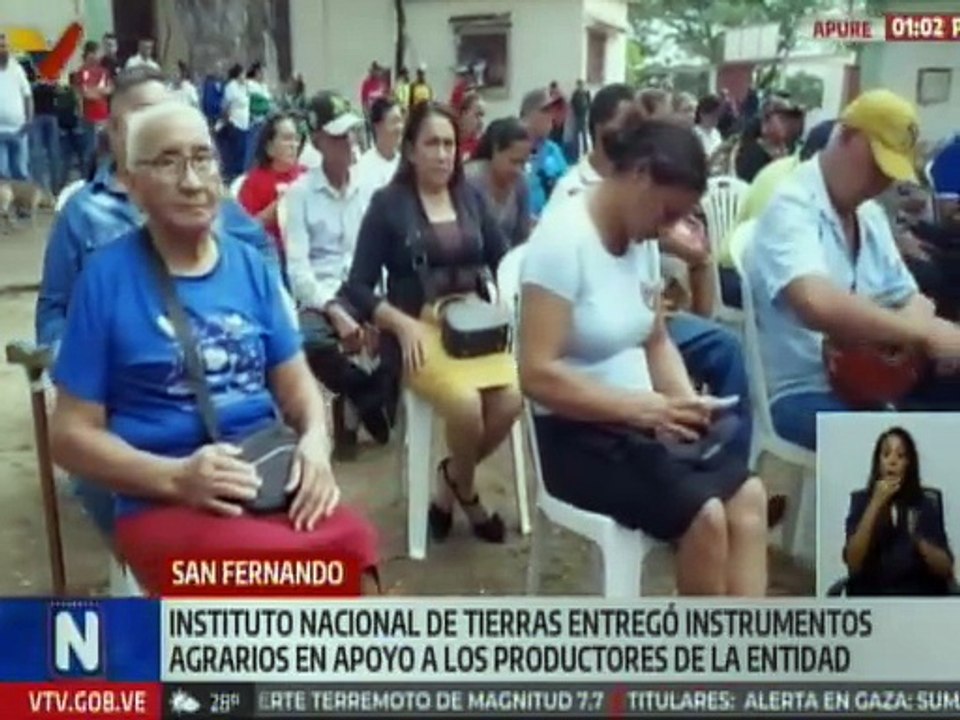 INTI Apure entregó 35 instrumentos agrarios a productores de San Fernando