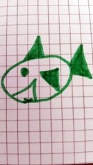 Pesce verde disegno