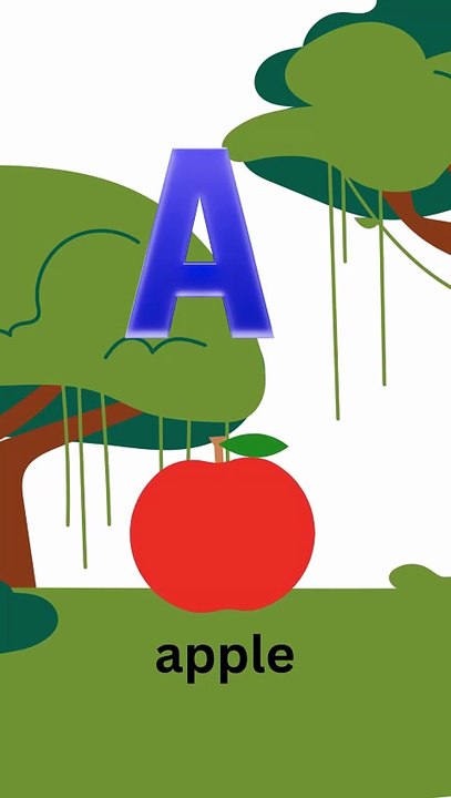 A for apple kids lerining