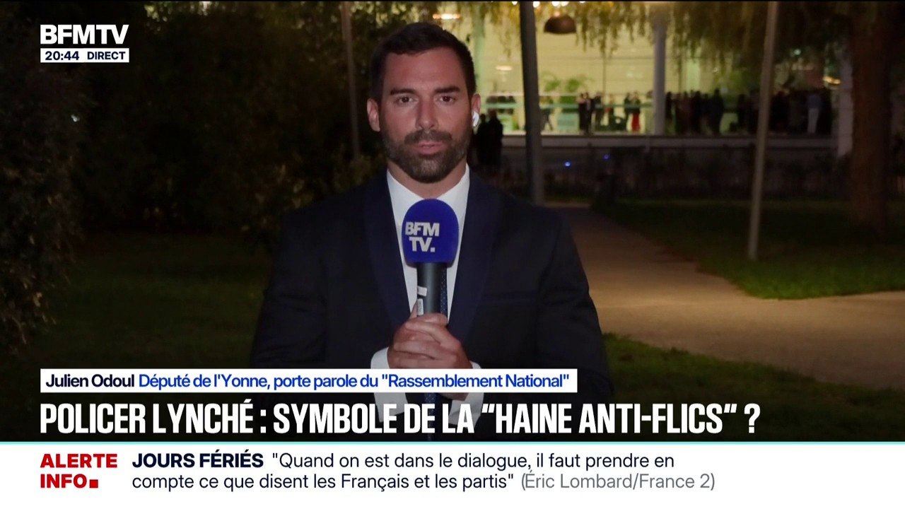 Policier agressé à Tourcoing: "Nous avons une pensée pour sa famille et ses collègues", indique Julien Odoul, porte-parole du RN