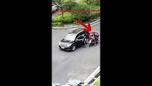 Trap of Courage !How smartly handled the biker