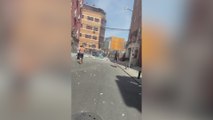 Todas las imágenes de la explosión del bar en Vallecas