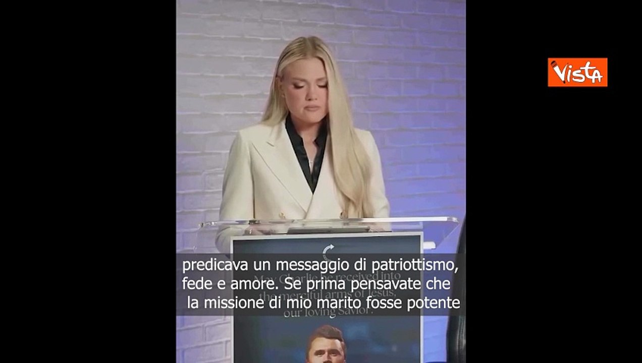 La vedova di Charlie Kirk, commossa: "Il movimento creato da mio marito non morirà"