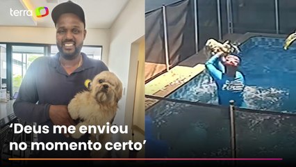 ‘Foi um ato de coração’, diz homem que salvou cachorro cego que se afogava em piscina de Goiânia