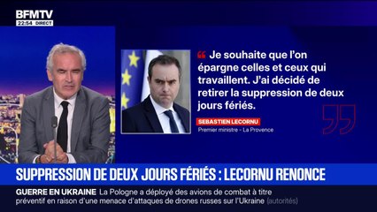 Jours fériés : la première concession de Lecornu ? - 13/09