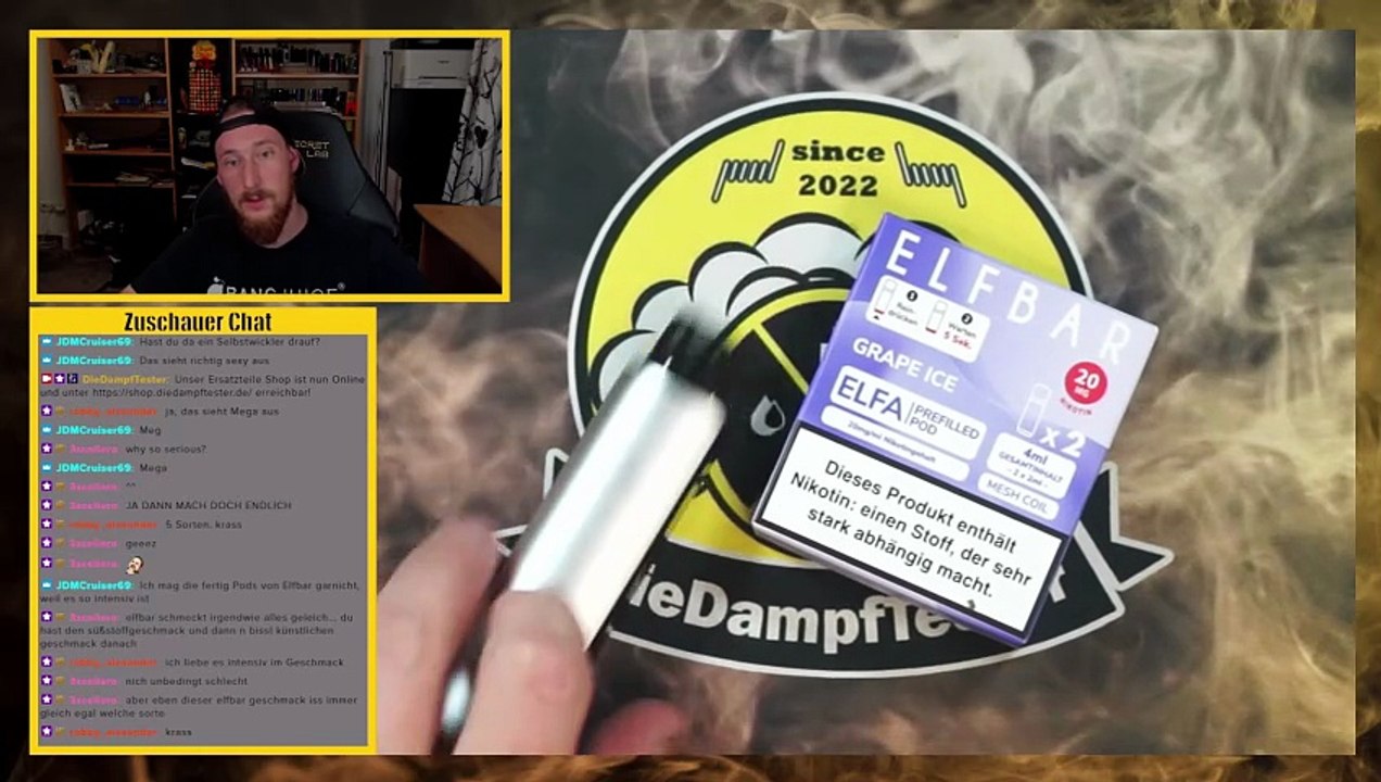 Elfbar ELFA Grape Ice Geschmackstest