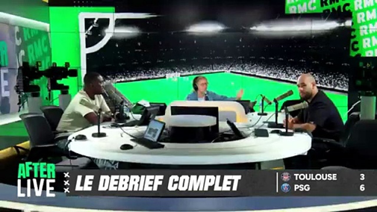 Emission TV : After Foot sur RMC Sport (Extrait d'émission, France, Septembre 2025, 20H00-00H00) Ligue 1 Saison 2025-2026 1ère Journée Toulouse - PSG Débrief du Match