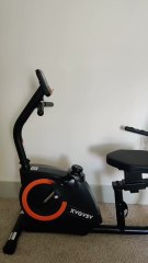 Recumbent Exercise Bike – Quiet, 16-level resistance, adjustable seat, LCD display, supports up to 400LB.