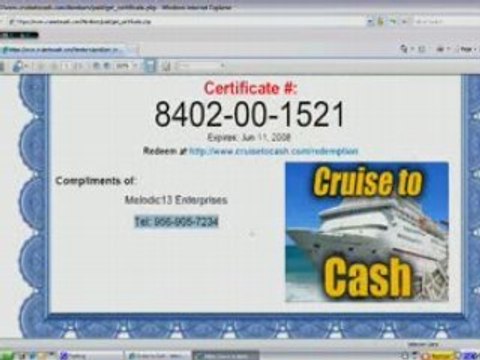 Cruise To Cash Review of Vouchers