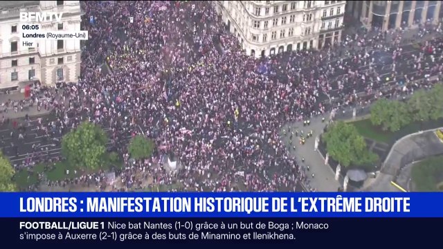 L'immigration illégale est hors de contrôle : une manifestation d'extrême droite réunie 110.000 personnes à Londres, neuf personnes interpellées