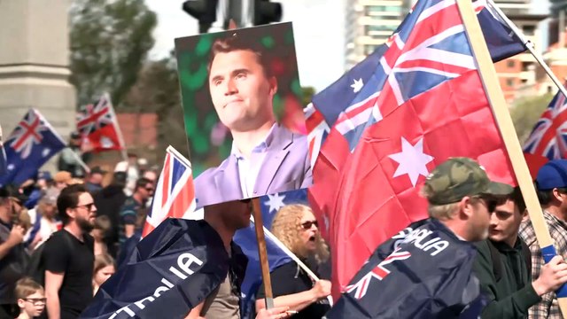 Anti-immigration and counter protestors gather in Adelaide