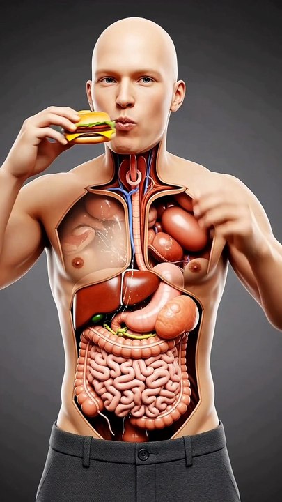 What Happens Inside Your Body After Eating a Burger | 3D Medical Animation