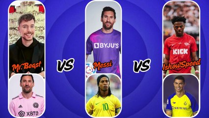 Mr. Beast vs Messi vs Ishowspeed