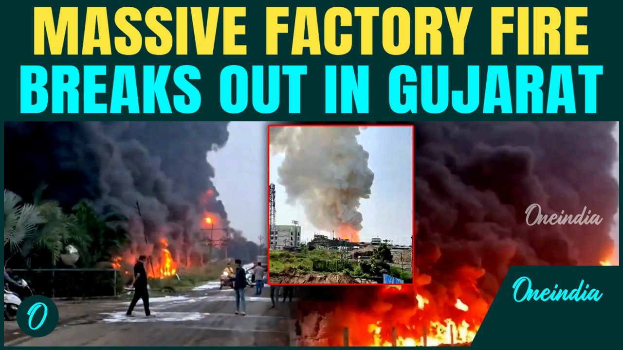 Breaking:Gujarat Factory Erupts in Massive Fire- Workers Trapped as Industrial Disaster Shocks India