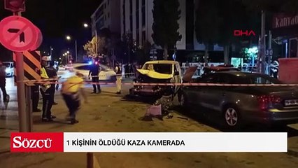 1 kişinin öldüğü kaza kamerada