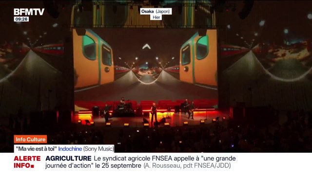 Indochine enflamme l'exposition universelle d'Osaka au Japon à l'occasion de la journée France