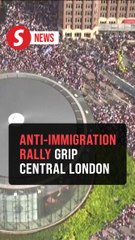 Anti-immigration protesters rally in central London