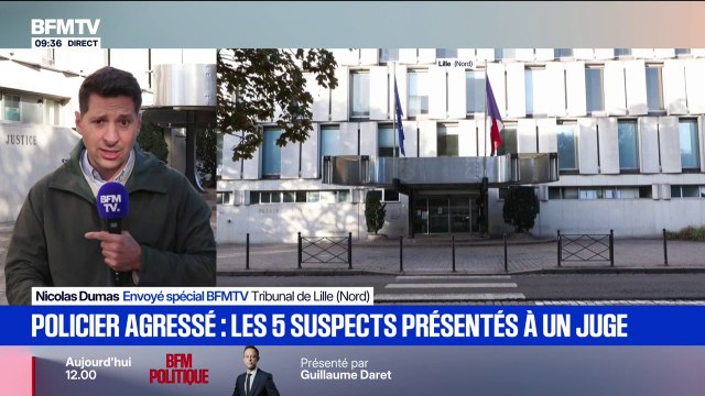 Agression d'un policier à Tourcoing: les cinq suspects déférés devant un juge