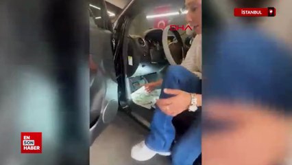 İstanbul'da takip cihazı taktırdığı eski eşinin aracının önünü kesti