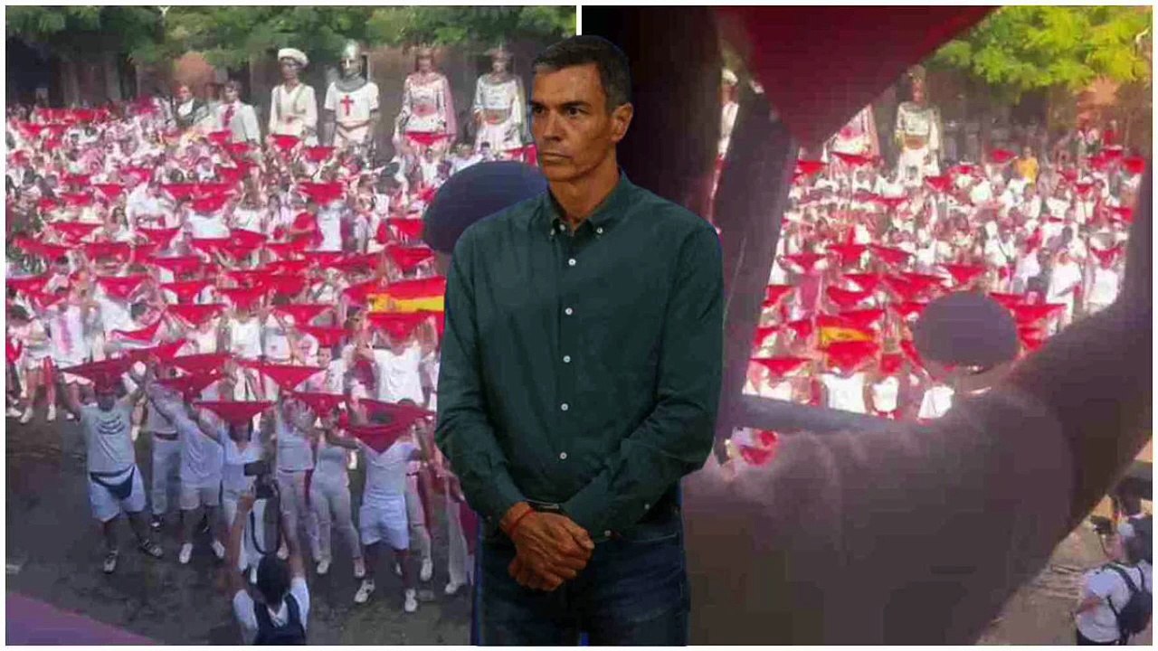 El puebo navarro de Fitero inicia sus fiestas al ritmo del himno de España y al grito de  '¡Sánchez hijo de p#t@!'