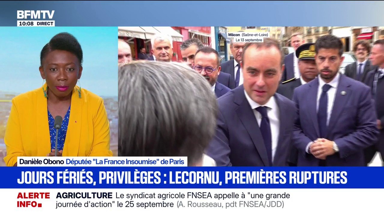 Appel de Sébastien Lecornu pour que la "gauche républicaine s'émancipe de LFI": "pour quelqu'un au pouvoir depuis 2017 (...), c'est assez osé de pointer du doigt LFI", estime Danièle Obono (LFI)