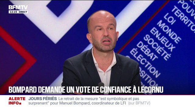 Gouvernement: Je demande à monsieur Lecornu de faire un vote de confiance , déclare Manuel Bompard (LFI)