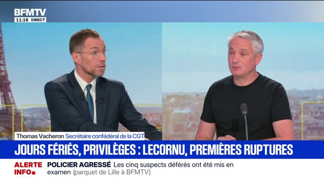 Renoncement à la suppression des jours fériés: pour Thomas Vacheron, Secrétaire confédéral de la CGT c'est lié à la pression populaire
