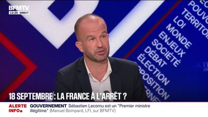 18 septembre: Manuel Bompard (LFI) appelle à la mobilisation sinon "la chute de François Bayrou ne se traduira pas par un changement de politique"