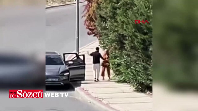 Bir kadının zorla araca bindirildiği anlar cep telefonu ile görüntülendi