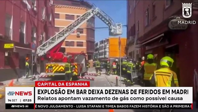 Pelo menos 25 pessoas ficam feridas em explosão de gás em bar de Madri