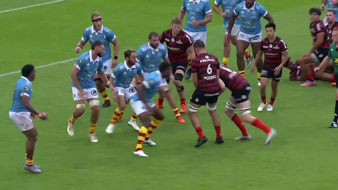 TOP 14 - Essai de Dimitri DELIBES (ST) - Stade Toulousain - USA Perpignan