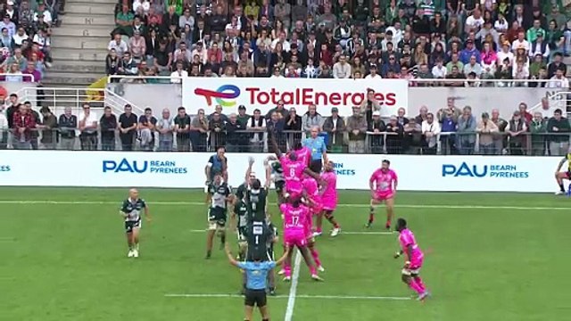 TOP 14 - Essai de Aaron GRANDIDIER (SP) - Section Paloise - Stade Français Paris