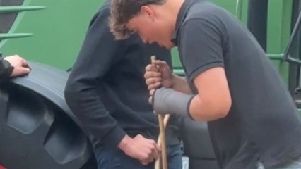 Tractor pull participants discover the downsides of siphoning diesel fuel by mouth