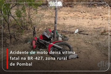Acidente de moto deixa vítima fatal na BR-427, zona rural de Pombal