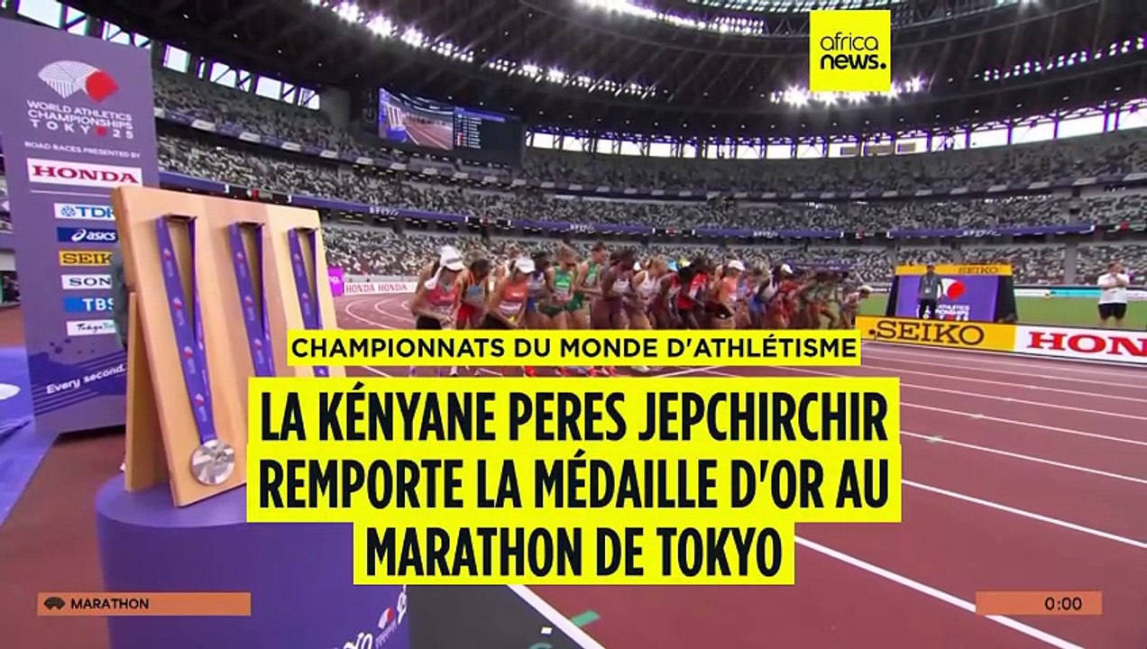 Mondiaux d'athlétisme : la Kényane Jepchirchir remporte le marathon de Tokyo