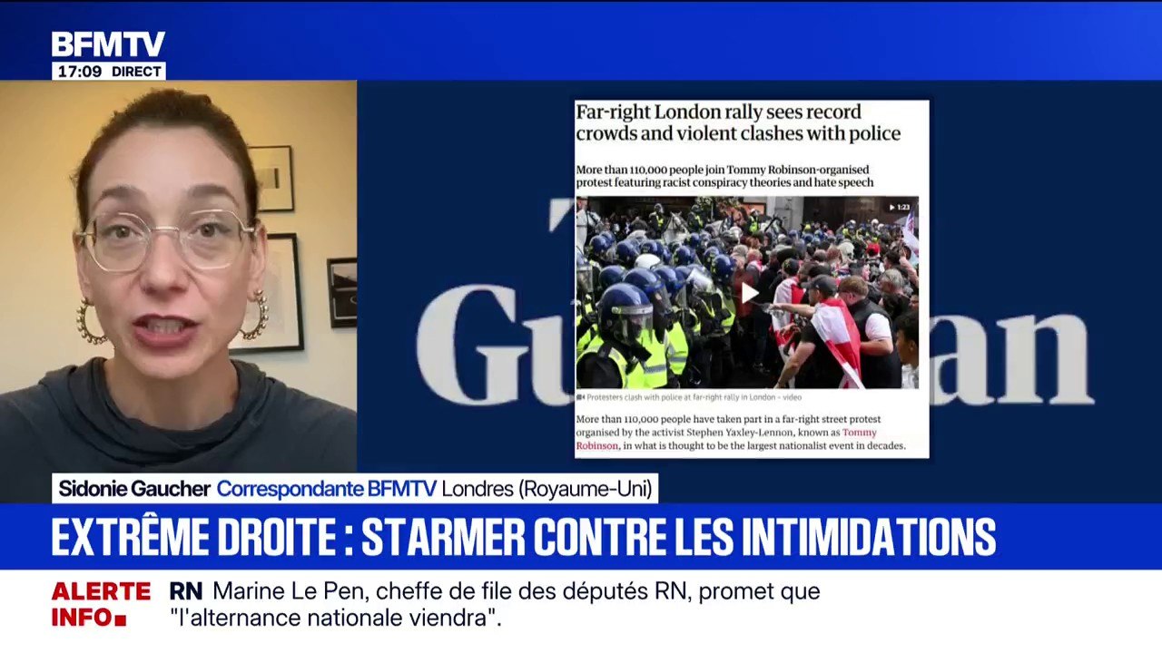 Manifestation anti-immigration à Londres: selon les autorités, entre 110.000 et 150.000 personnes se sont rassemblées pour cet événement