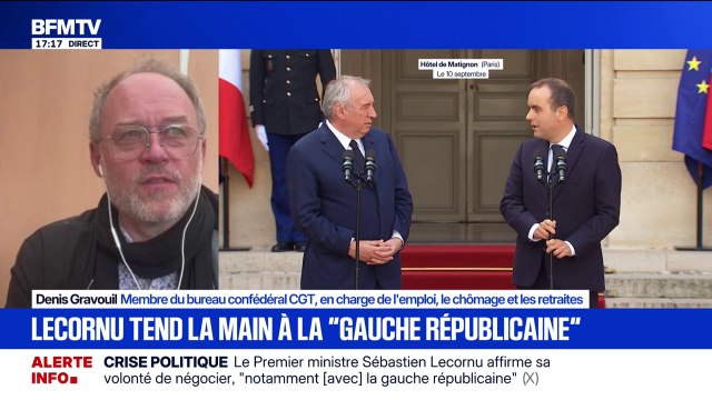Rencontre entre la CGT et Lecornu demain: Le retrait des jours fériés ça ne suffit pas, il faut aussi le retrait du plan d'austérité , explique Denis Gravouil (CGT)