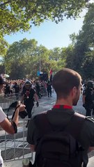 Cargas policiales cerca de Atocha en la etapa final de La Vuelta