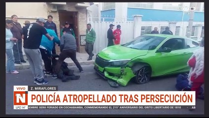 POLICÍA FUE ARRASTRADO 200 METROS