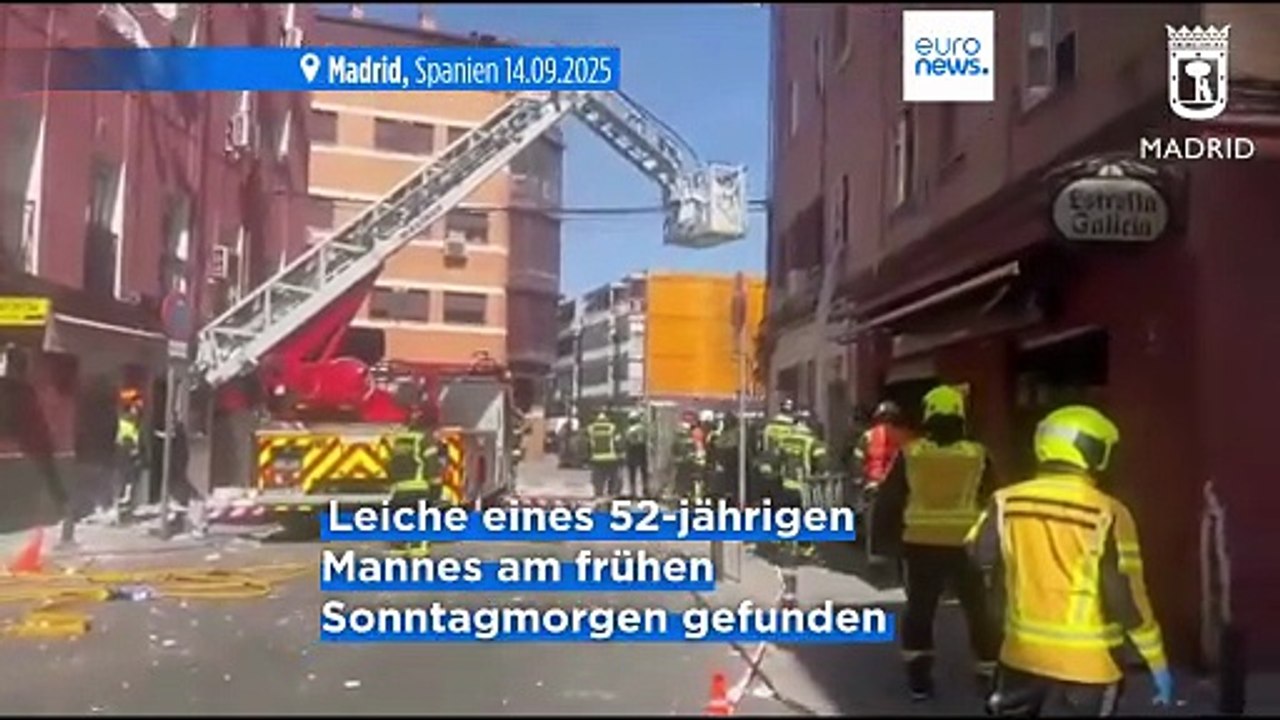 Nach Explosion in Madrid: Ein Toter in den Trümmern gefunden, Dutzende verletzt