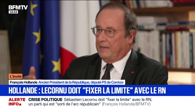 Pour François Hollande, ancien président de la République, Sébastien Lecornu doit discuter avec le RN, mais il doit fixer la limite