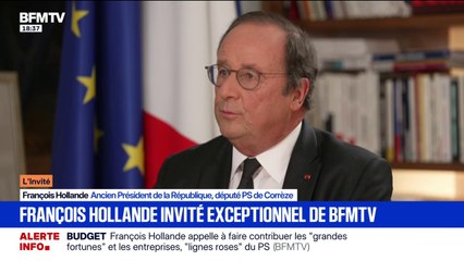 Crise sociale: pour François Hollande, ancien président de la République, "ce qui va compter, ce n'est pas le mouvement du 10 septembre, mais celui du 18"