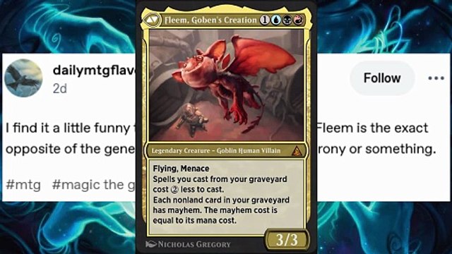 fleem mtg card FLEEM // GOBEN COMMANDER CARD – triplerare main image 1