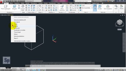 Autocad - 1/7 Iniciación 3D, básico 3D; Espacio modelado 3D, órbita, vistas, estilos 3D. Tutorial HD