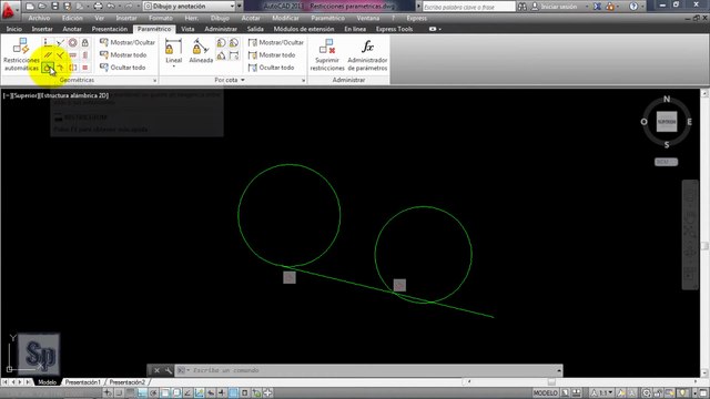 Autocad - 1/2 Restricciones paramétricas. Restricciones condicionales. Tutorial en Español HD